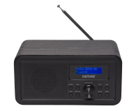 Radio i budzik Denver Radio DAB+/FM Denver DAB-30 z drewnianą obudową czarne
